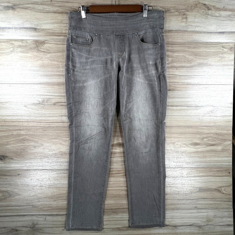 Jag Jeans Western Glove Works Gray Pull-On Elastic Waist Denim Jeggings Size 12